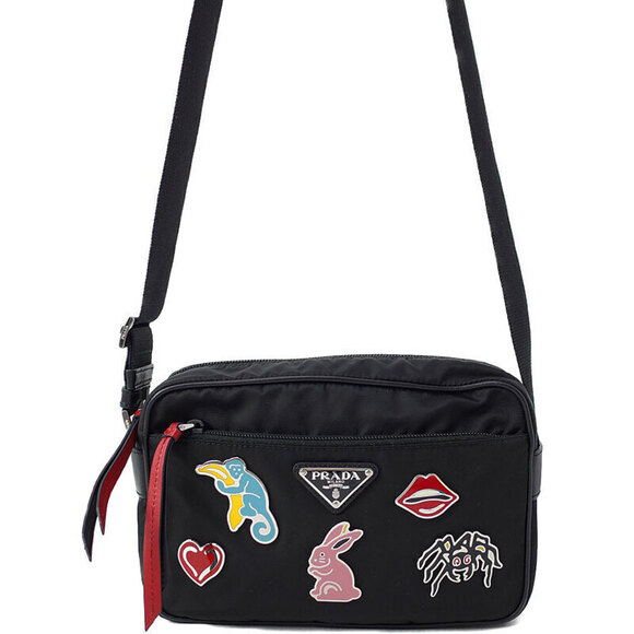 Prada Handbags - Prada Metal Applique Shoulder Bag